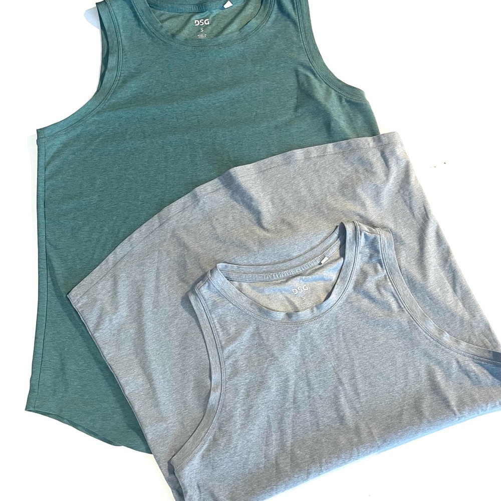 Bundle: DSG Green and Light Gray Athletic Tank Top Set. S - Picture 5 of 10
